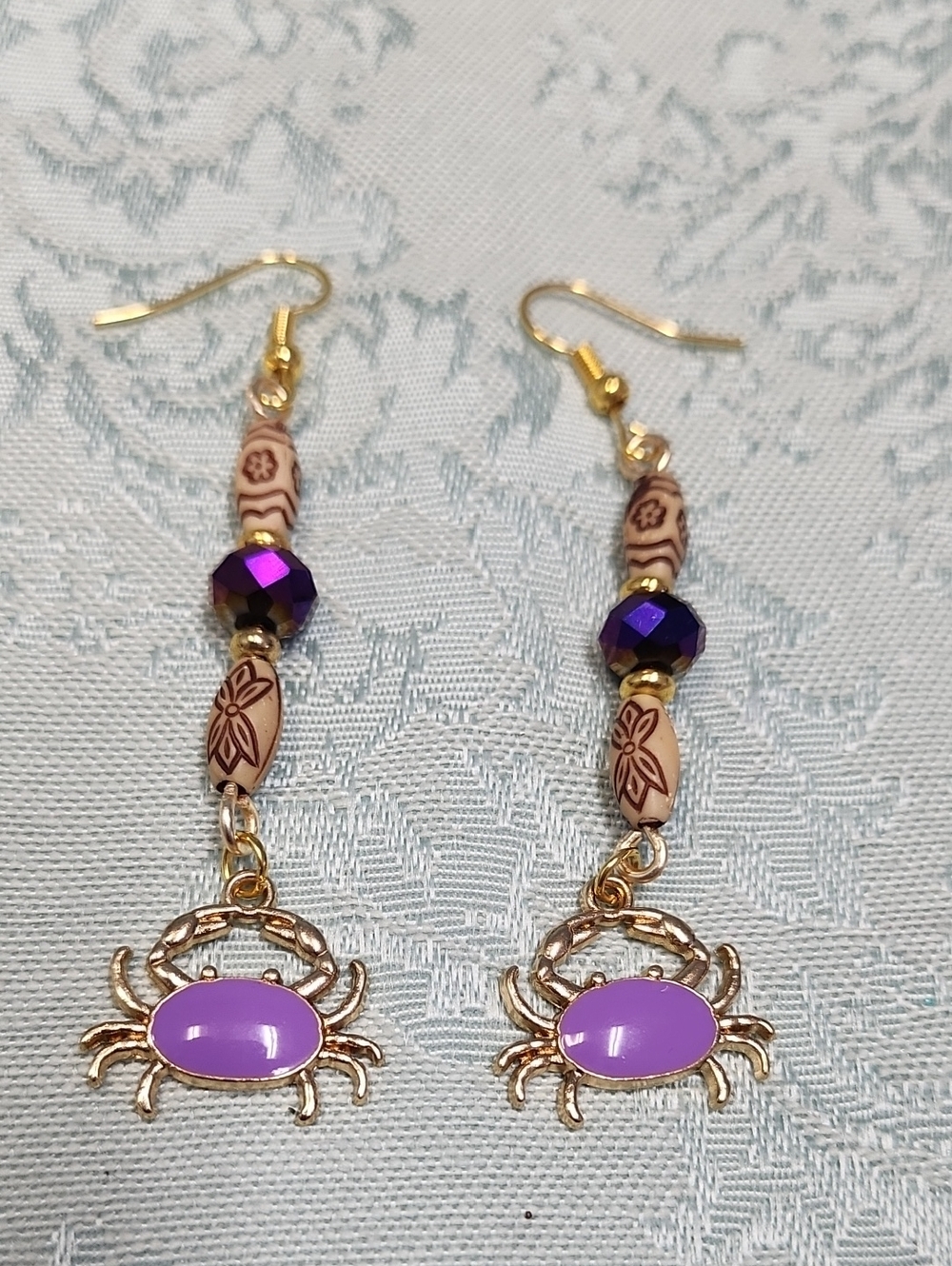 Purple Crab Earrings!